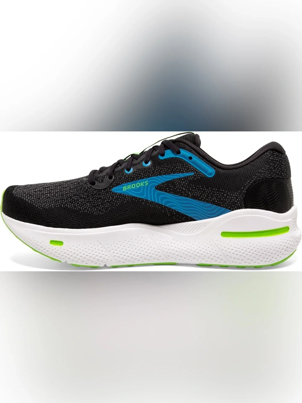 Brooks Ghost Max SE Men’s Walking Running Shoes Black Atomic Blue Size 12